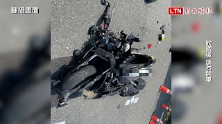 又是酒駕！醉男開車闖紅燈 18歲騎士遭撞飛送醫急救(翻攝畫面)