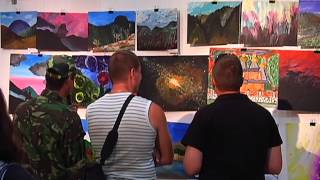 Art Therapy for Ukraine Soldiers: Ukrainian servicemen present their artwork at exhibition