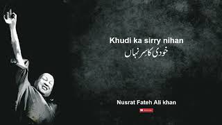 Khudi ka sire nihan | Nusrat Fateh Ali Khan
