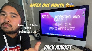 Back Market after one month review of Imac 21.5 late 2015 Mac Os monterey version #backmarket #imac