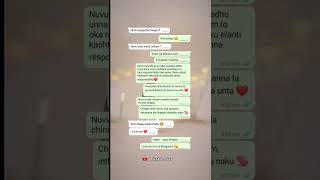 True love whatsapp Chat  telugu 💕 Love Feeling status Love Feeling Song💔 Feeling Dialogue