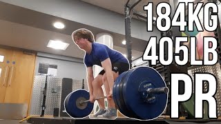 405lb/184kg Deadlift Pr - First Time!