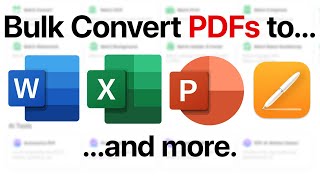 Bulk Convert PDFs to Word, Excel \u0026 Editable Formats (without Adobe Acrobat)