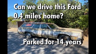 My $1 Ford Country Squire Station Wagon 1970 - Parked for 14 years Will it drive 0.4 miles home?