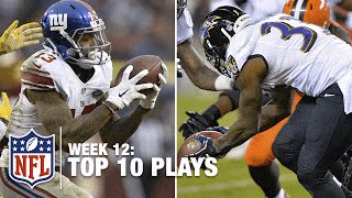 Top 10 Plays (Week 12) | Odell Beckham Jr.'s One-Handed Catch or Will Hill's FG Block Return at #1?