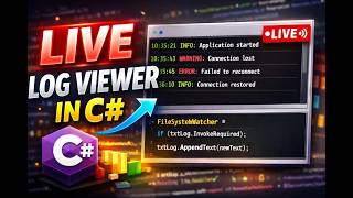C# Log Viewer in Real-Time 🚀 FileSystemWatcher Explained (WinForms)