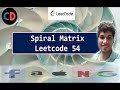Spiral Matrix | Leetcode 54 | Live coding session 🔥🔥🔥