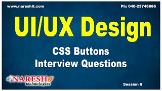 Session: 6 | CSS Buttons Interview Questions | CSS Tutorials | Web Technologies Tutorial