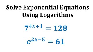 Ex 3: Solve Exponential Equations Using Logarithms