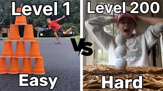 AMAZING Trick Shots From Level 1 To Level 200 | Totally Fantastic