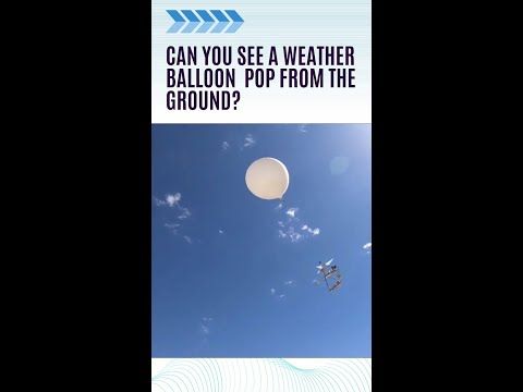 Can you see a weather balloon bursting from the ground?