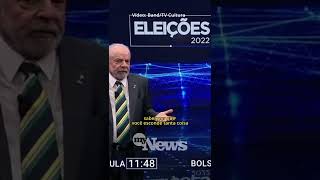 No debate da Band, Lula questiona Bolsonaro: "Tudo é motivo de sigilo" #Shorts
