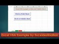 VBA code to hide and unhide sheets - Excel VBA Example by Exceldestination