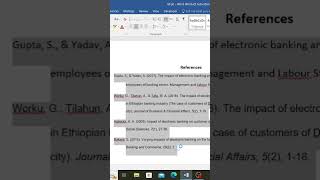 How to Put References in Alphabetical Order ! #howto #research #apa #word