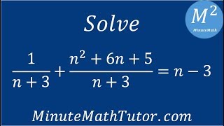 Solve 1/(n+3)+(n^2+6n+5)/(n+3)=n-3