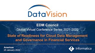 Readiness for Cloud Data Management and Governance Financial Services–DataVision Jan 2022 Americas