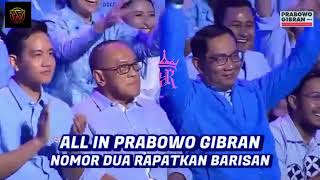 lagu paslon no2 rapatkan barisan all in Prabowo Gibran musik video lirik