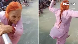 Video: Haryana Woman, 73, Dives Into River Ganga From A 40-Foot Bridge