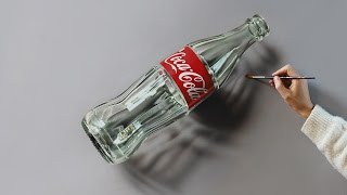 Coca-Cola empty bottle | Oil Painting - 3D Art