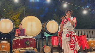 【AMAIGING!!】境内に響く笛の音！！　JAPANESE TRADITIONAL DRUM   飛竜奉納太鼓 ③　#難波神社 　#飛龍　#和太鼓　#percussion #氷室祭り　#太鼓