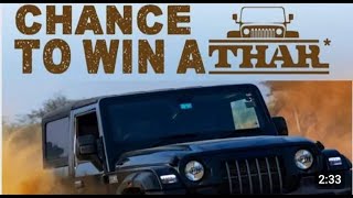 Get a chance to win  MAHINDRA THAR  freely from Modicare#for more information contact me -9701141444