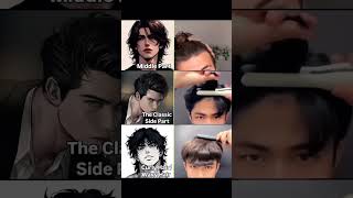 Middle Part, Side Part & Wavy Hair Tutorial for Men #hairstyle #mensgrooming #glowup