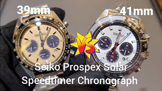 「精」打「細」算：精工Prospex 太陽能計時碼錶，39 vs. 41mm, 大家應該點揀？/ 榮記錶行/ Seiko Prospex Solar Speedtimer 39 vs. 41mm