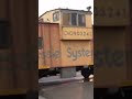 cool chessie caboose on the end of a csx train