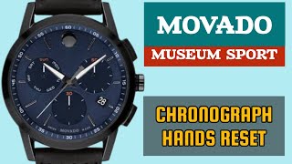 How To Reset Chronograph Hands MOVADO MUSEUM SPORT Watch