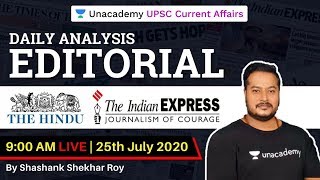 25th-July-2020 |The Hindu & Indian Express Analysis|Current Affairs for UPSC CSE/IAS |Shashank Sir