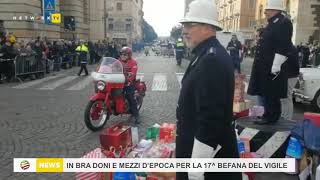 In Bra doni e mezzi d'epoca per la 17^ Befana del Vigile