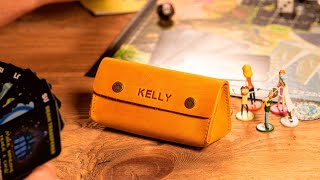 Leather Dice Holder For Ultimate Board Games In Caramel Brown