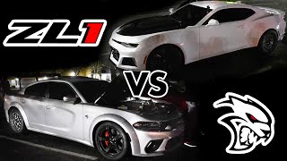 Hellcat Charger vs Camaro ZL1 $14,000 Street Race!