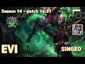 【JPサーバー/D1】SHG Evi シンジド(Singed) VS エイトロックス(Aatrox) TOP - Patch14.21 JP Ranked【LoL】