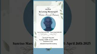 Weston Ronald Barnum | Funeral Announcement #obituaries #svg #stvincent