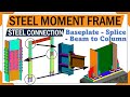 steel moment connection | bolted connection | steel structure | 3D animation