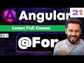 Angular 21 Tutorial in Hindi #19 @for Loop Explained | Control Flow, track, Context Variables