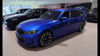 New 2025 BMW 320i M Sport Touring - Portimao Blue Metallic | 4K