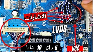 ج2 كيف يتم نقل الجهود والاشارات الي التيكون من خلال كابل LVDS  من دورة تعليم صيانة البانال