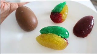 Überraschungseier mit Götterspeise gefüllt , Super Lecker!!! Surprise Eggs made of gelatin!!