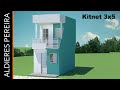 Kitnet 3x5 impressionante l Projeto completo e gratuito...