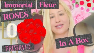 Immortal Fleur Preserved Roses In A Box | Real Preserved Flowers | Unique Real Roses for Delivery Pr