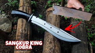 CARA BIKIN PISAU SANGKUR KING KOBRA DARI BAJA PER