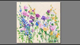 Acrylic Painting Sweet Summer Wildflowers