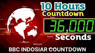 36,000 Seconds = 10 Hours Countdown, Remix BBC Indosiar Timer Version 2025 (Full Timer 10 Hours)