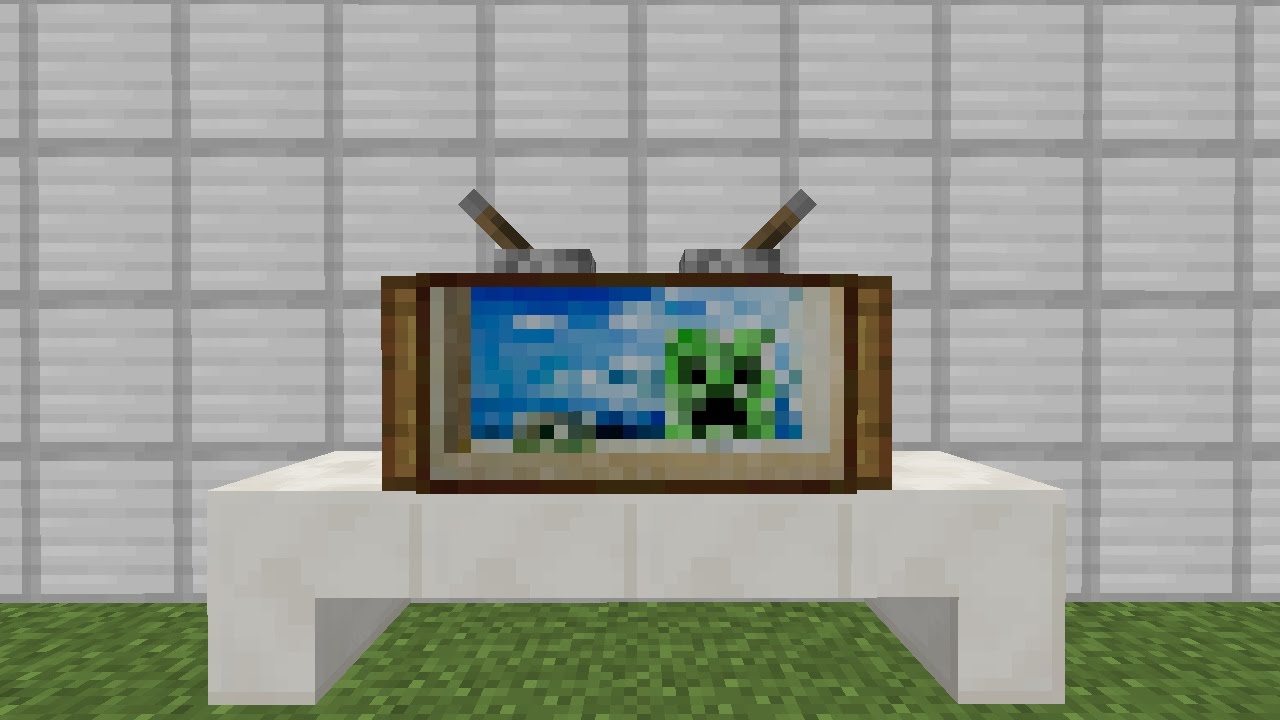 How To Create A Simple Tv In Minecraft Youtube