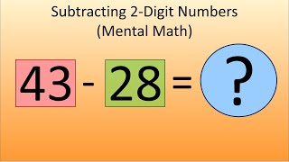 Subtracting 2-digit numbers | Mental math