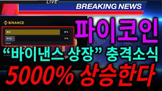 [파이코인] 바이낸스 상장? , 투표개최 85:15 충격소식, 5000% 상승한다 #파이코인kyc #파이코인 #파이코인전망 #파이코인상장