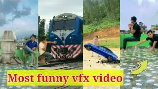 #shorts VFX train magic video | viral train funny video in Kinemaster editing