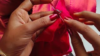 బ్లౌజు హుక్స్ కుట్టడం ఎలా || How to stitch perfect blouse hooks in Telugu#blousekajastich